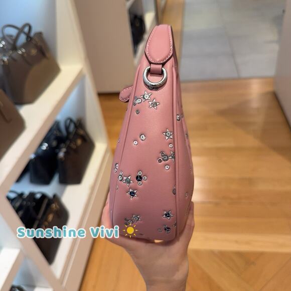 NWT Coach Carmen Mini Crossbody Bag With Star Print CCE63 DUSTY PINK MULTI - Picture 3 of 7